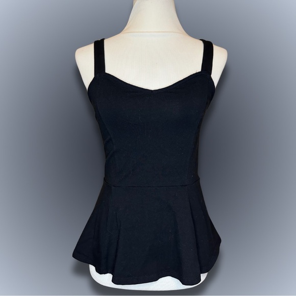 Express Black Peplum Tank Top (size S) - Picture 1 of 3